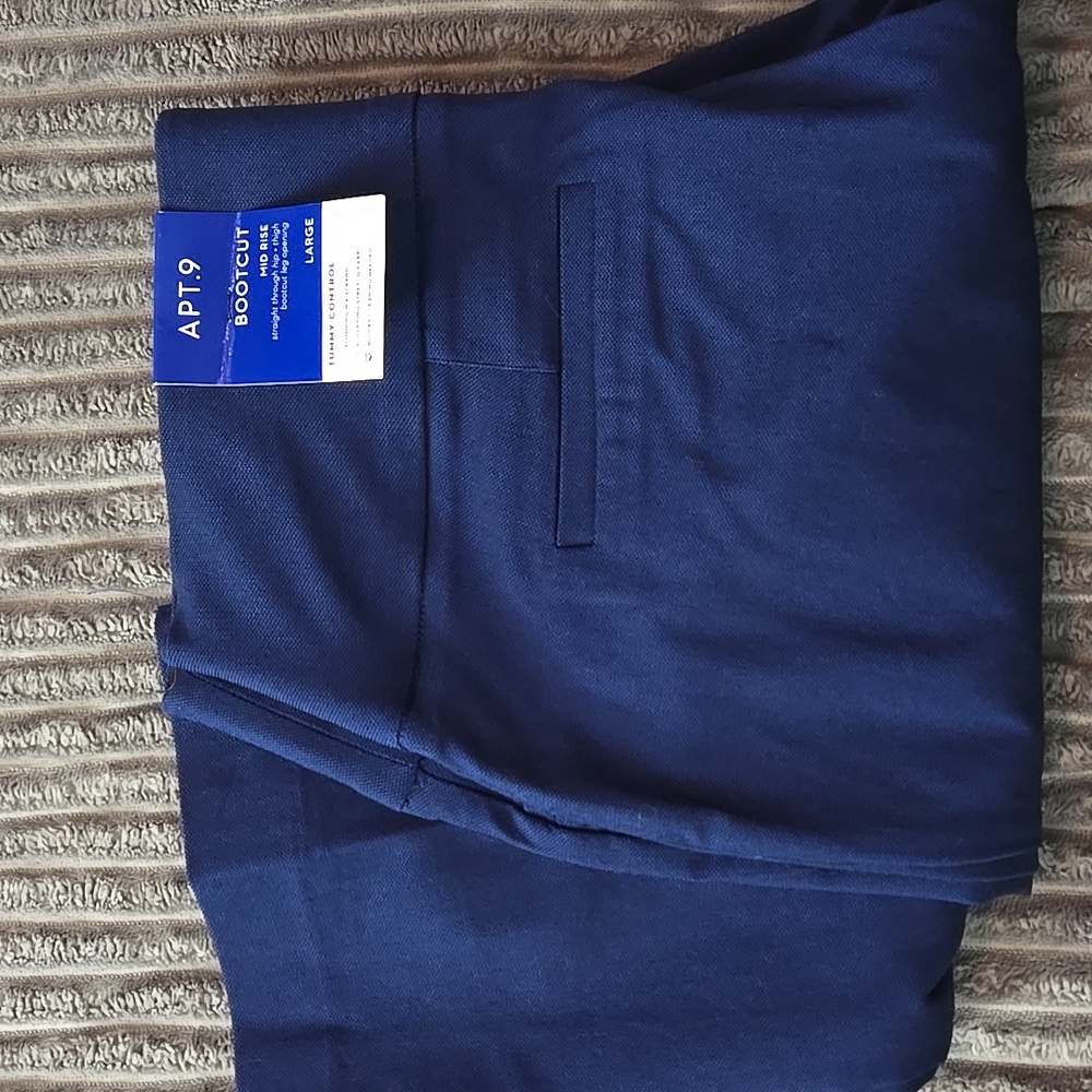 Apt 9 bootcut blue mid rise pants large